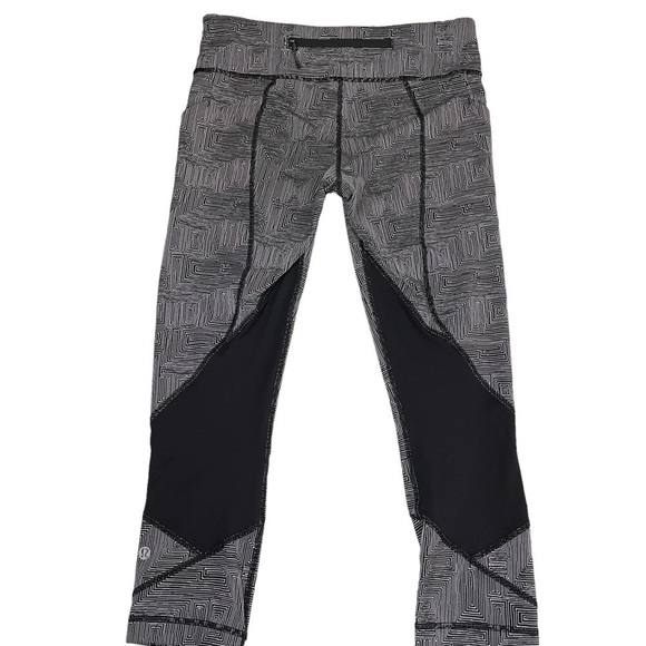 lululemon Pace Rival Crop Legging Luxtreme Maze Jacquard Sz 8 - Picture 15 of 16